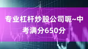 专业杠杆炒股公司呃~中考满分650分